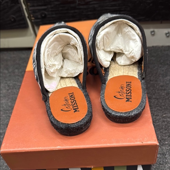 Missoni Black and White Zigzag espadrille sandals - Picture 3 of 5